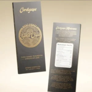West Coast Gold Caps Mushroom Chocolate Bar | Cordyceps 4000mg